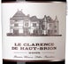 15th label thumbnail of Le Clarence de Haut-Brion - Chateau Bahans Haut-Brion
