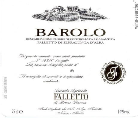 Label 1 of Falletto di Bruno Giacosa 'Falletto'