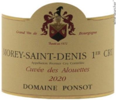 Label 1 of Domaine Ponsot Morey-Saint-Denis Premier Cru Cuvee des Alouettes
