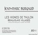 7th label thumbnail of Jean-Marc Burgaud Vignes de Thulon Beaujolais Villages