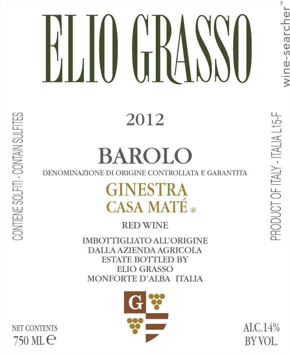 2016 Elio Grasso Ginestra Vigna Casa Mate Barolo Docg Prices Stores Tasting Notes Market Data 2016 Elio Grasso Ginestra Vigna Casa Mate Barolo Docg Prices Stores Tasting Notes Market Data