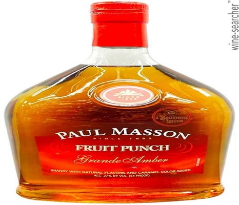 Label 1 of Paul Masson Fruit Punch Grande Amber Brandy