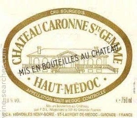 Label 1 of Chateau Caronne Ste Gemme