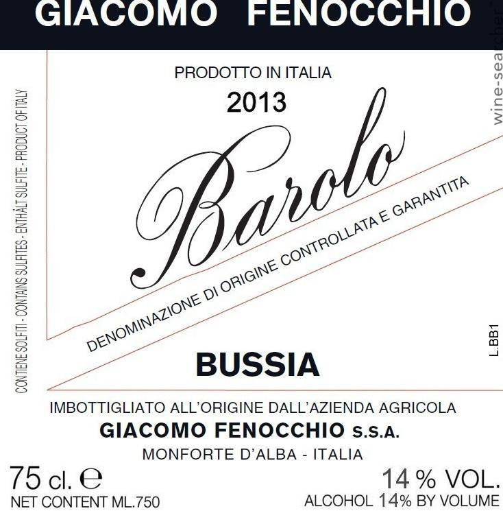 2014 Giacomo Fenocchio Barolo Bussia, Barolo DOCG, Italy