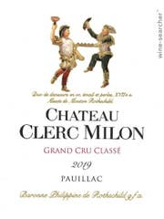 Click to see larger label image Label of 2019 Chateau Clerc-Milon