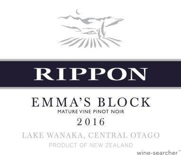 Label 3 of Rippon Emma's Block Mature Vine Pinot Noir