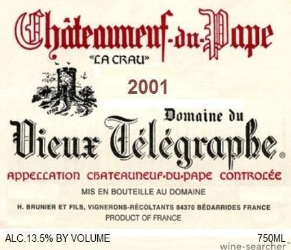 Label 6 of Domaine du Vieux Telegraphe Chateauneuf-du-Pape La Crau