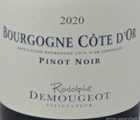 Label 1 of Rodolphe Demougeot Bourgogne Cote d'Or Pinot Noir