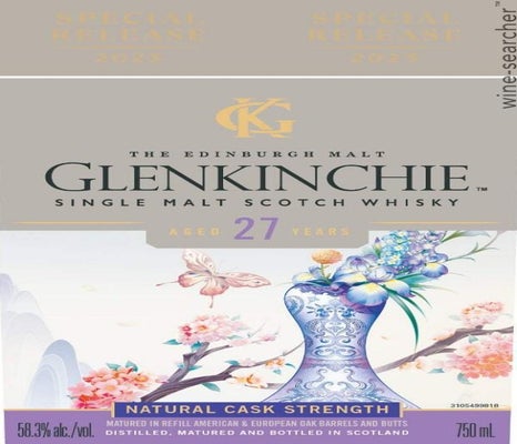 Label 1 of Glenkinchie Special Release Natural Cask Strength 27 Year Old Single Malt Scotch Whisky