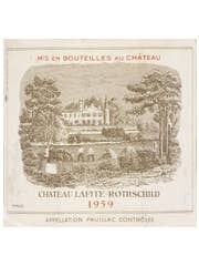 Click to see larger label image Label of 1959 Chateau Lafite Rothschild