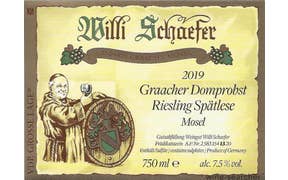 Click to see this product Label of Weingut Willi Schaefer Graacher Domprobst Riesling Spatlese 13