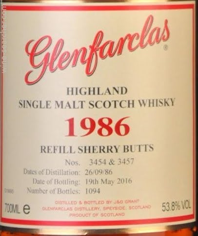 1986 Glenfarclas 'Family Collectors Series' V 1986 29 Year