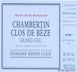5th label thumbnail of Domaine Bruno Clair Chambertin-Clos de Beze Grand Cru
