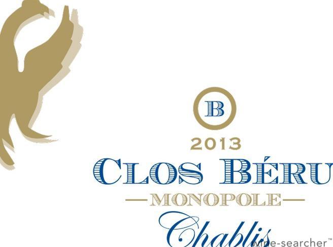 2018 Chateau de Beru Chablis Clos Beru Monopole, Burgundy