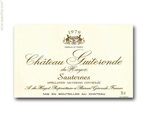 Label 1 of Chateau Guiteronde du Hayot Blanc