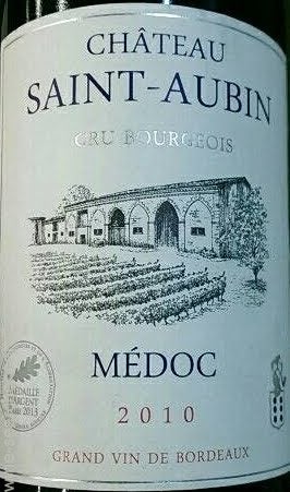 SAINT-AUBIN 2014 750ml 【Grand VIN】 2014 Chateau Saint-Aubin, Medoc, France | prices, reviews