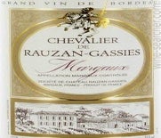 Label 1 of Chevalier de Rauzan-Gassies