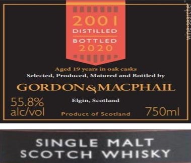 Label 1 of Gordon & MacPhail Speymalt Macallan Single Malt Scotch Whisky