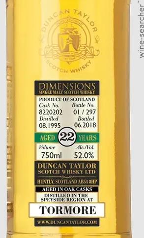 マノックモア 12年Dimensions ダンカンテイラー社 DUNCAN TAYLOR DIMENSIONS MANNOCHMORE 12年 ダンカンテイラー