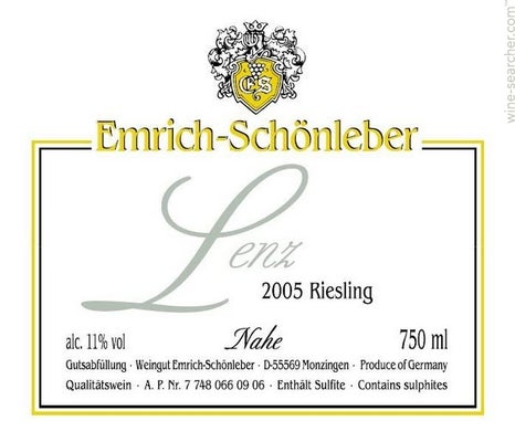 Label 1 of Weingut Emrich-Schonleber Lenz Riesling