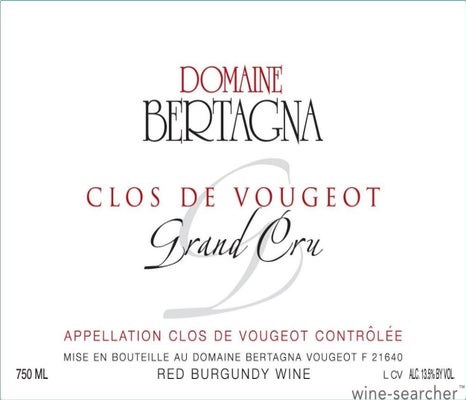 Label 1 of Domaine Bertagna Clos Vougeot Grand Cru