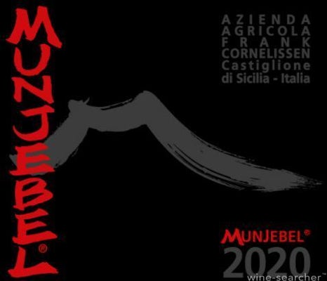 Label 1 of Frank Cornelissen Munjebel Rosso Terre Siciliane IGT