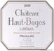 9th label thumbnail of Chateau Haut-Bages Liberal