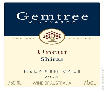 Label 1 of Gemtree Vineyards 'Uncut' Shiraz