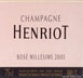 4th label thumbnail of Henriot Rose Millesime