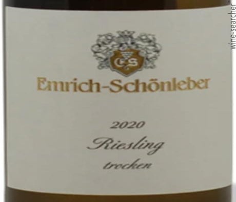 Label 1 of Weingut Emrich-Schonleber Riesling Trocken