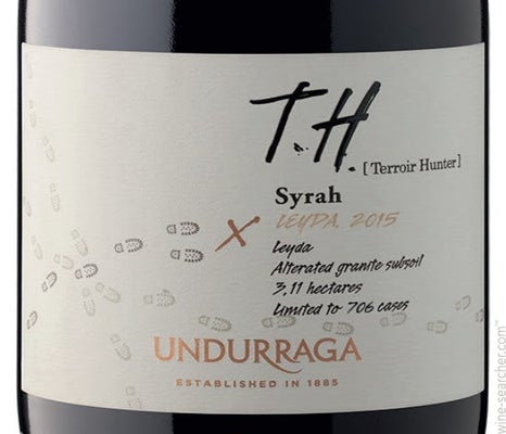 Label 1 of Undurraga T.H. 'Terroir Hunter' Leyda Syrah