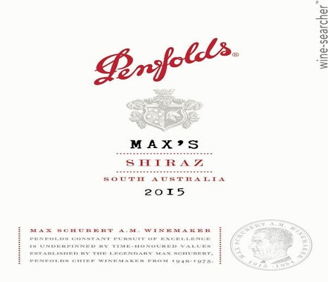 Label 1 of Penfolds Max's Shiraz