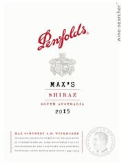 Click to see larger label image Label of 2021 Penfolds Max's Shiraz