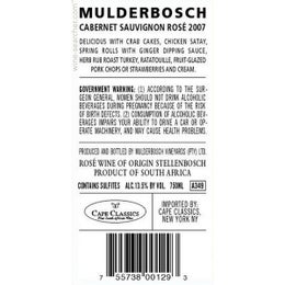 2020 Mulderbosch Cabernet Sauvignon Rose, Stellenbosch ...