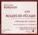 11th label thumbnail of Jean-Marc Burgaud Vignes de Thulon Beaujolais Villages