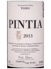 Click to see larger label image Label of 2013 Vega Sicilia 'Pintia'