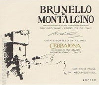 Label 1 of Cerbaiona Brunello di Montalcino DOCG