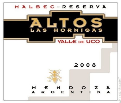 Label 8 of Altos Las Hormigas Reserve Malbec