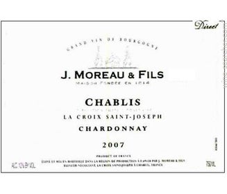 18 J Moreau Fils Chablis Reserve Croix Saint Joseph Burgundy Prices Stores Tasting Notes Market Data 18 J Moreau Fils Chablis Reserve Croix Saint Joseph Burgundy Prices Stores Tasting Notes Market Data
