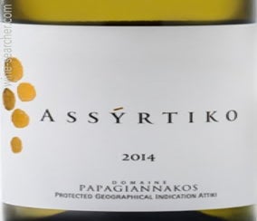Label 1 of Domaine Papagiannakos Assyrtiko PGI Attika