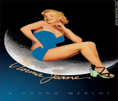 Label 8 of Marilyn Monroe Wines Norma Jeane Merlot