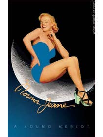 Click to see larger label image Label of Marilyn Monroe Wines Norma Jeane Merlot