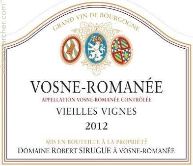 Label 1 of Domaine Robert Sirugue Vosne-Romanee Vieilles Vignes