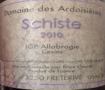 Label 1 of Domaine des Ardoisieres Cuvee Schiste