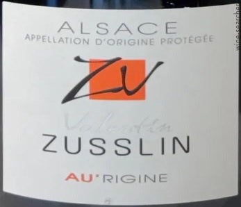 Label 1 of Valentin Zusslin AU'rigine