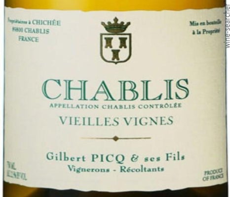 Label 1 of Gilbert Picq et ses Fils Chablis Vieilles Vignes