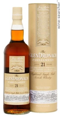 Label 1 of Glendronach Parliament 21 Year Old Single Malt Scotch Whisky