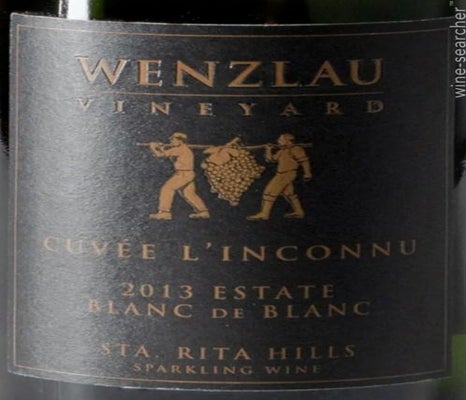 Label 1 of Wenzlau Vineyard 'Cuvee l'Inconnu' Sparkling Blanc de Blanc